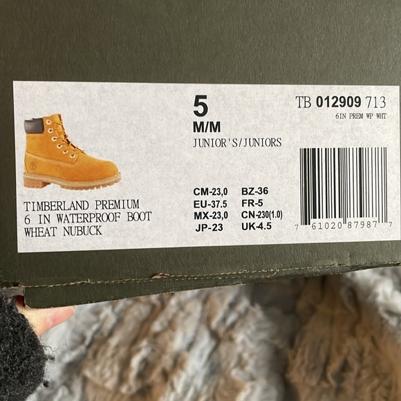 Timberland premium 6” waterproof boot 5 juniors/47.5 eu - Picture 2 of 15